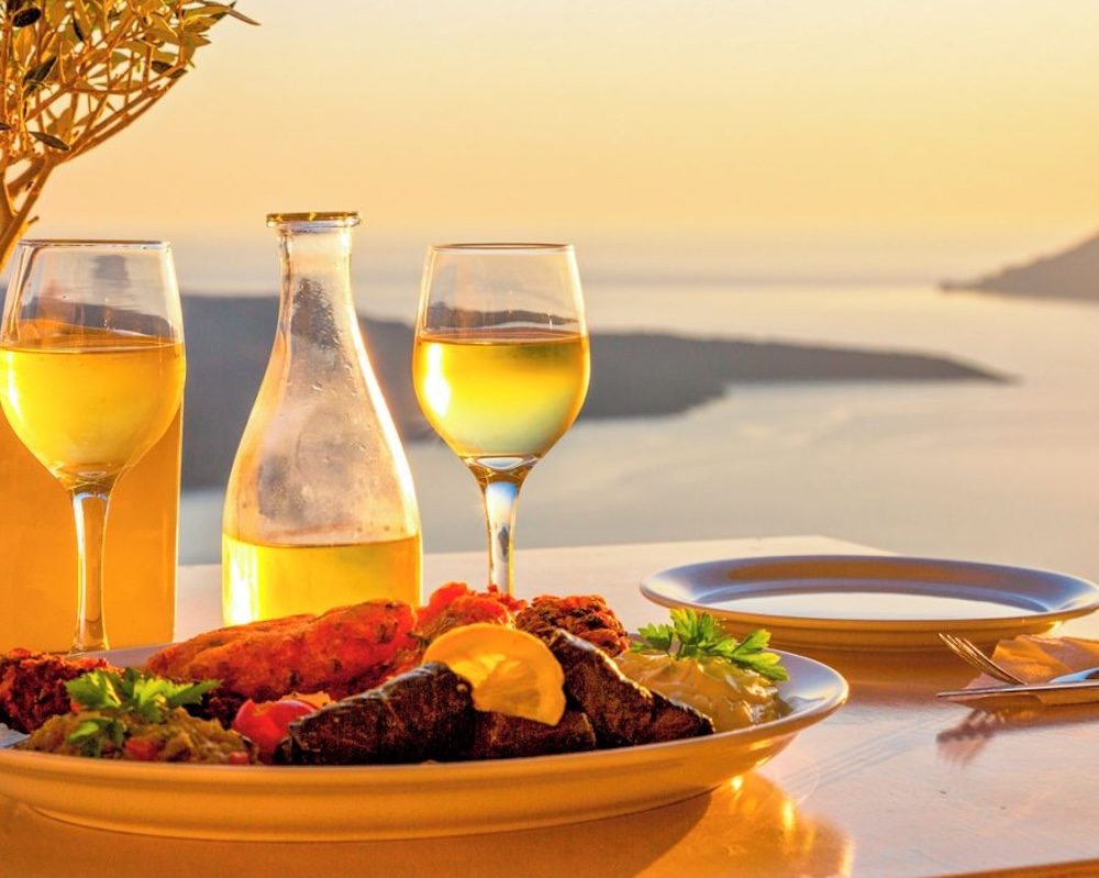 Santorini Abendessen Ferien